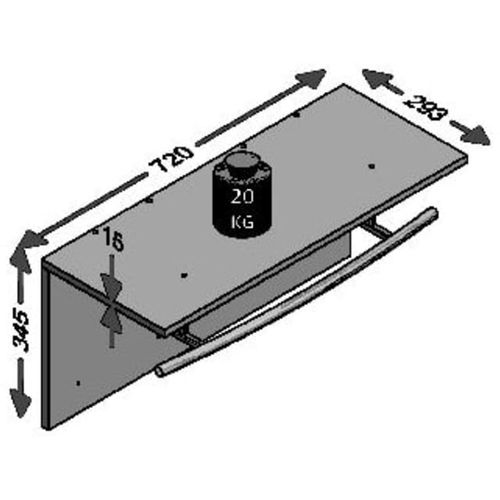 FMD zidna vješalica za kapute 72 x 29,3 x 34,5 cm boja hrasta slika 4