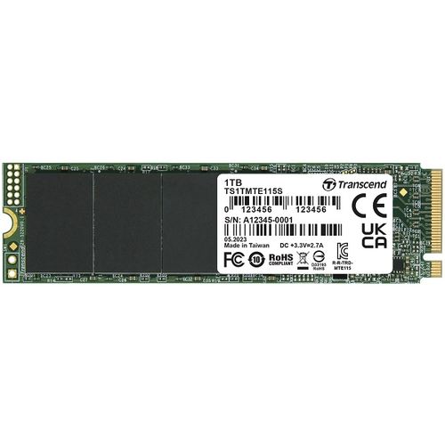 Transcend TS1TMTE115S 1TB, M.2 2280, PCIe Gen3x4, NVMe, TLC, DRAM-less, Single-sided slika 1