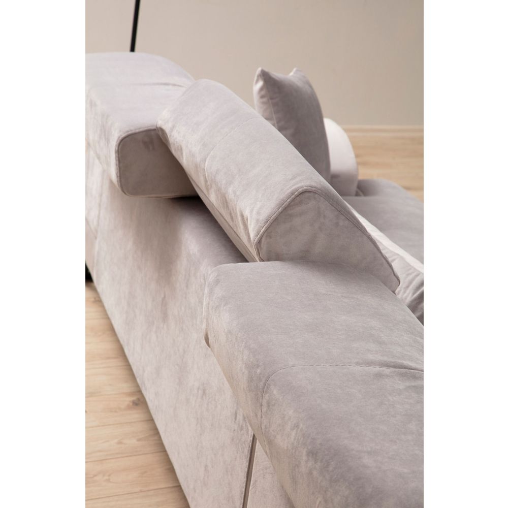 Ugaona Sofa Frido Left (Chl+3R) - Svijetlo Siva slika 5
