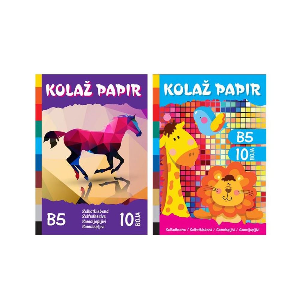 Spirit of Lifestyle Kolaž papir B5 samoljepivi 10 listova slika 1