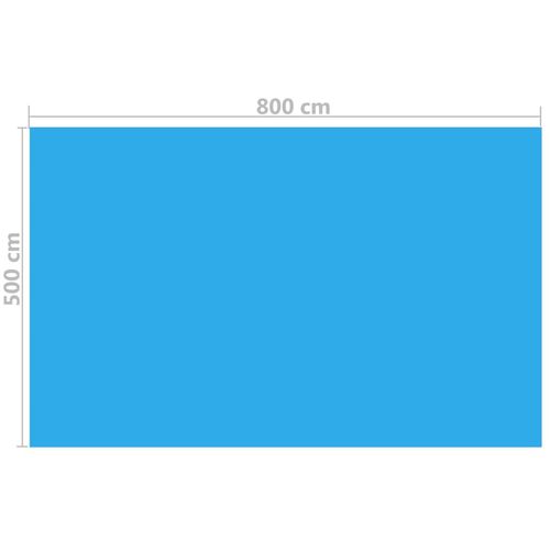 Pravokutni pokrivač za bazen 800 x 500 cm PE plavi slika 10
