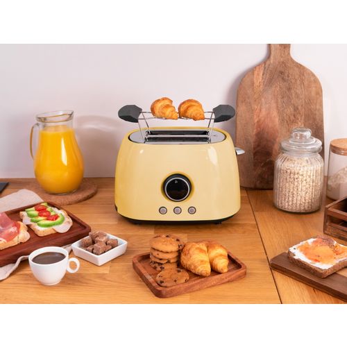 Cecotec toster, 800W, vertikalni, dupli, digitalni, žuti, ClassicToast 8000 slika 7