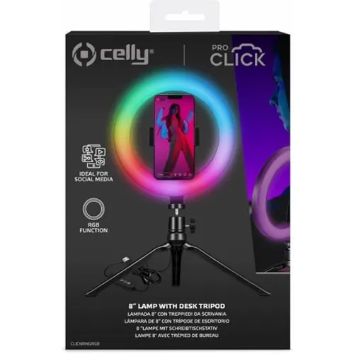 Celly Portable Tripod+ Flash Light RGB + kabl type-C slika 2