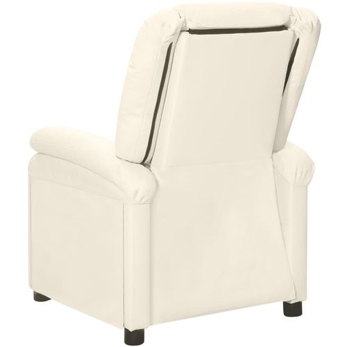 Masažna fotelja od umjetne kože krem bijela slika 67