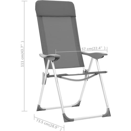 Sklopive stolice za kampiranje 4 kom zelene aluminijske slika 27