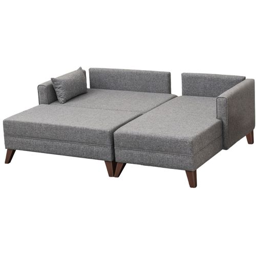 Ugaona Sofa Bella Desni Kut 2 Siva - Sofa-Krevet slika 11