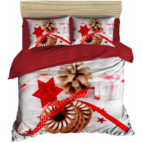 416 Red
White
Brown Double Quilt Cover Set slika 1