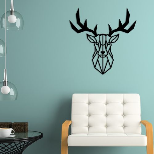 Deer2 Metal Decor Black Decorative Metal Wall Accessory slika 3