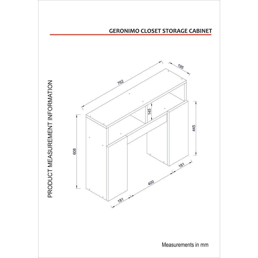 Geronimo - White White Bathroom Cabinet slika 6