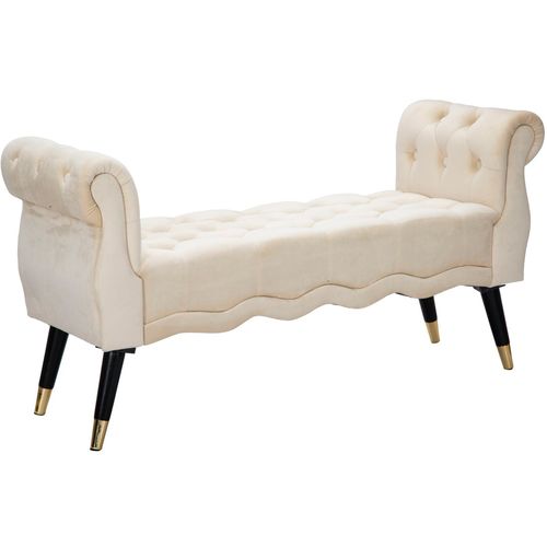 Mauro Ferretti Klupa Paris crema/gold cm 120x40x60 slika 1