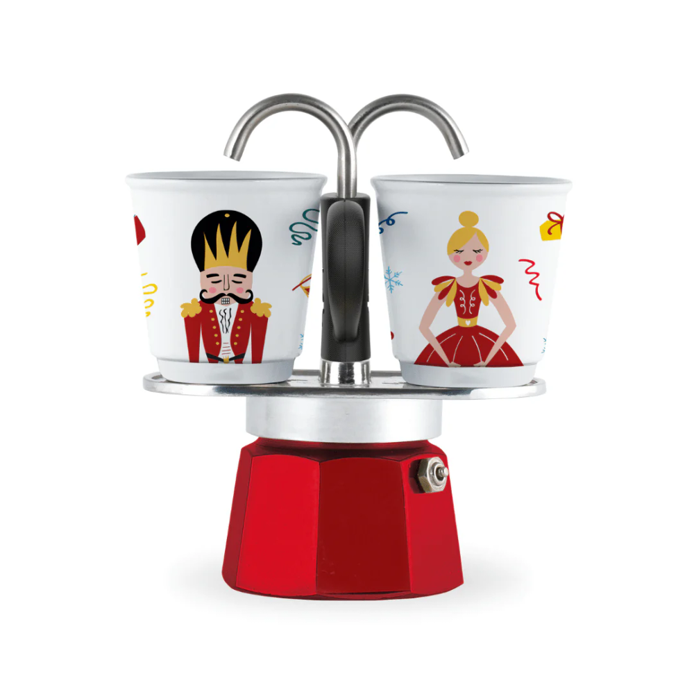 Bialetti set Mini Moka Expres + 2 šoljice Orašar slika 1