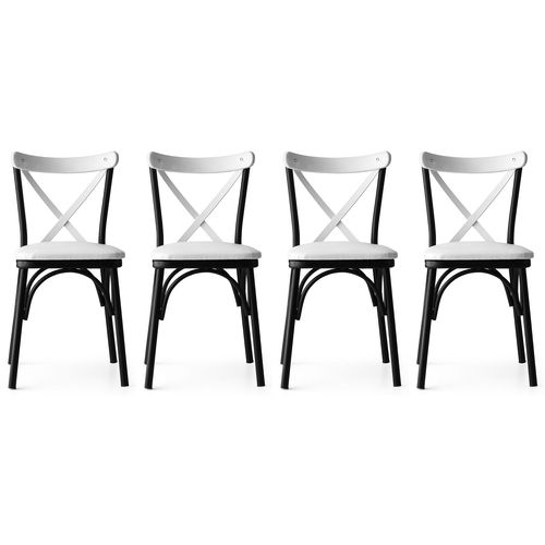 Woody Fashion Set stolica (4 komada), Bijela boja, Ekol - 1334 slika 1