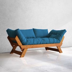 Dvosjed sofa CPT8104-210 - boje: Teak, Plava i Vrtna