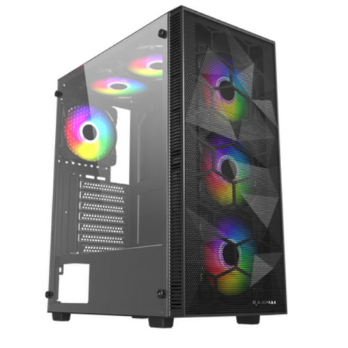 Kuciste Raidmax Talos window/black, 4x 120mm RGB/Bez Napajanja slika 1