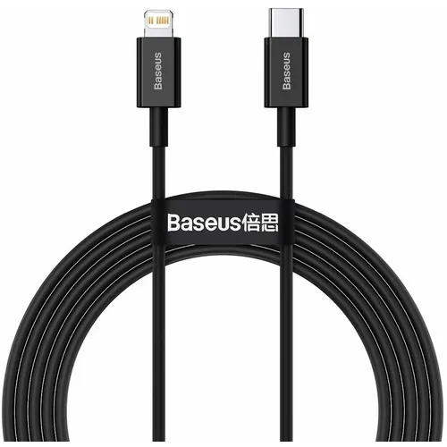 BASEUS Type C kabel za Apple Lightning 8-pinski PD20W Superior Series Fast Charging CATLYS-C01 2 metra crni slika 1