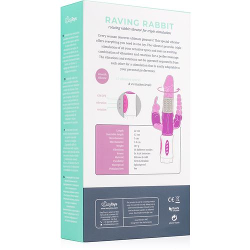 Vibrator Raving Rabbit, ljubičasti slika 13