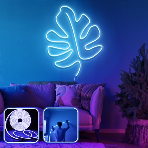 Opviq Dekorativna zidna led rasvjeta Leaf - Large - Blue slika 1