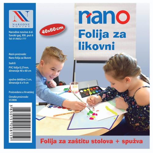 Folija zaštitna za klupu+spužv. 40 x 60 cm, Nano, sortirano slika 2