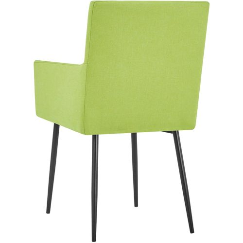 Blagovaonske stolice s naslonima za ruke 6 kom zelene tkanina slika 5