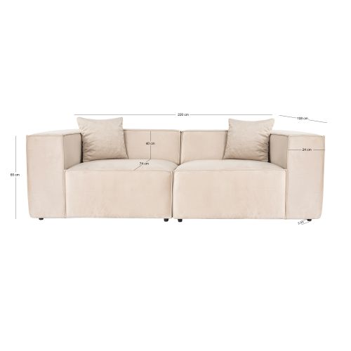 Atelier Del Sofa Dvosjed, Lora 2 Seater - Cream slika 9