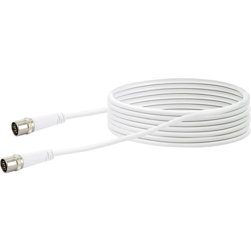 Schwaiger antene, SAT priključni kabel [1x F-brzi muški konektor - 1x F-brzi muški konektor] 7.50 m 10 dB četverostuko zaštićen bijela slika 2