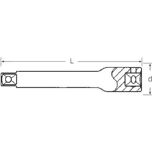 Stahlwille 405/6 11010002 produžetak za nasadni ključ   Pogon (odvijač) 1/4'' (6.3 mm) Izlaz 1/4'' (6.3 mm) 150 mm 1 St. Produžetak za nasadne ključeve 150 mm Stahlwille 405/6 11010002 slika 2