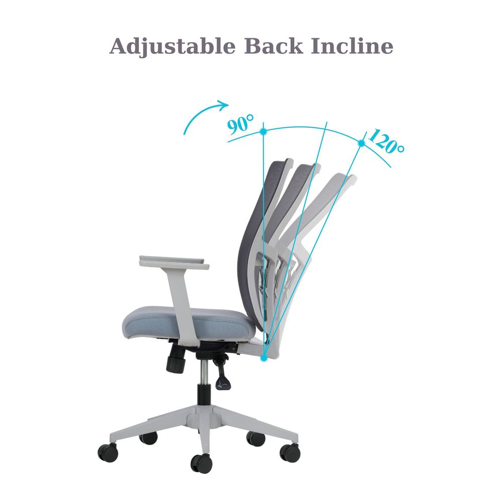 Set kancelarijskih stolica Lumbar 108 - siva boja (2 komada) slika 8