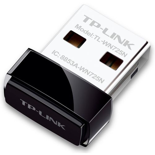 NIC TP-Link TL-WN725N, USB 2.0 Nano Adapter, 2,4GHz Wireless N 150 Mbps, Internal Antenna, Miniature design 18.6x15x7.1mm slika 1