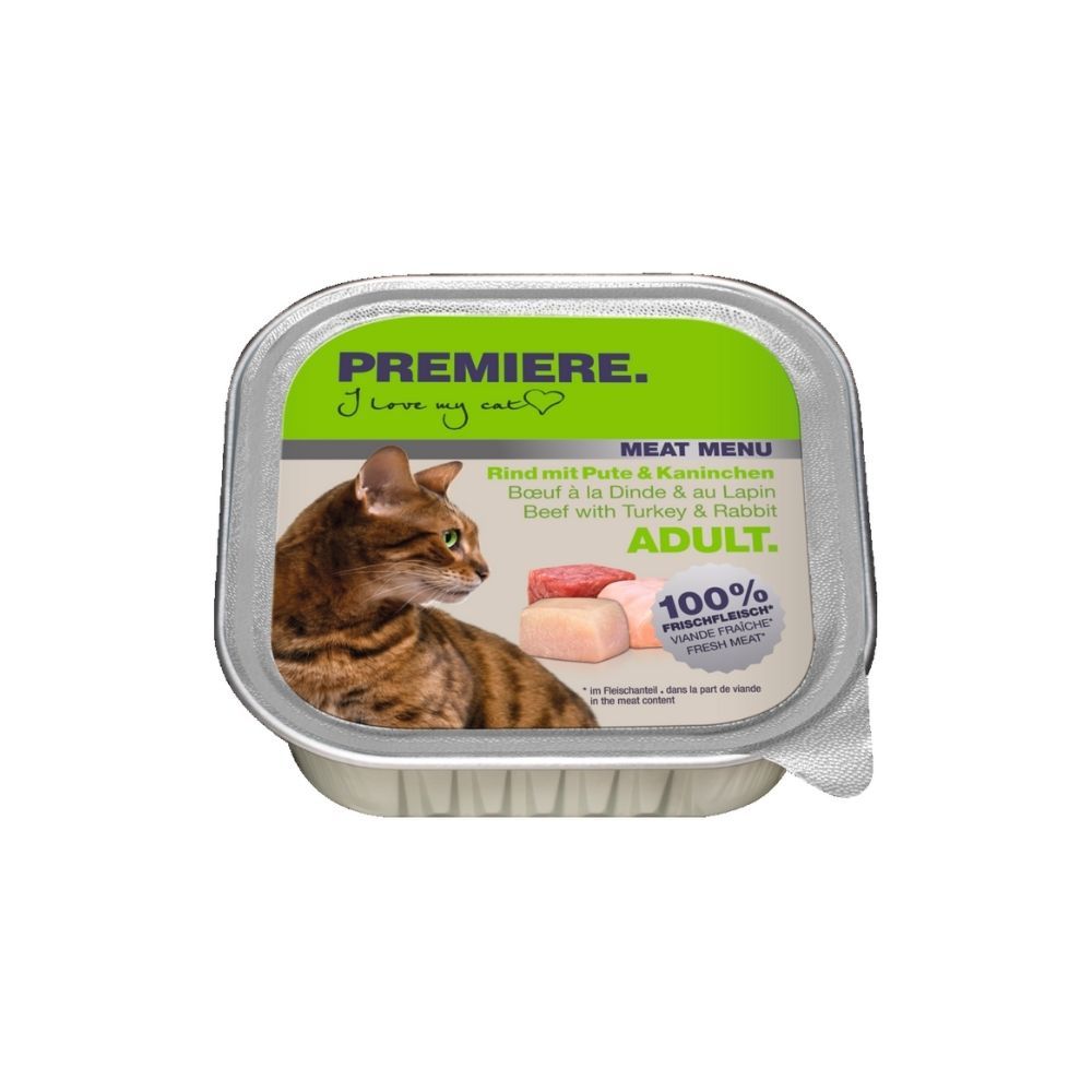 Premiere Cat Meat menu Adult govedina, puretina i zec 100 g ALU-pak slika 1