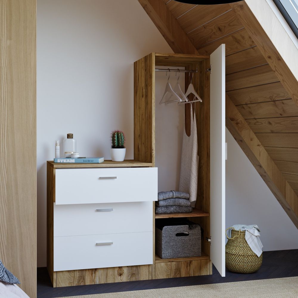 Cc6-Aw Atlantic Pine White Višenamjenski Ormar slika 4