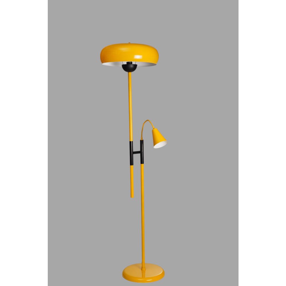 Opviq Podna lampa 763, senf boja, crna slika 3