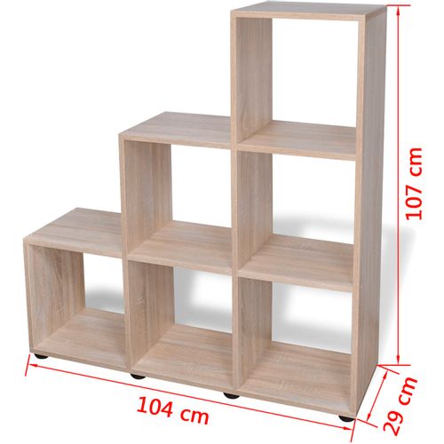 Komoda s Policama za Knjige / Izlaganje 107 cm Boja Hrastovine slika 18