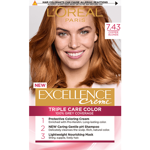 L'Oreal Excellence Farba Za Kosu 7.43 Copper Blonde slika 1