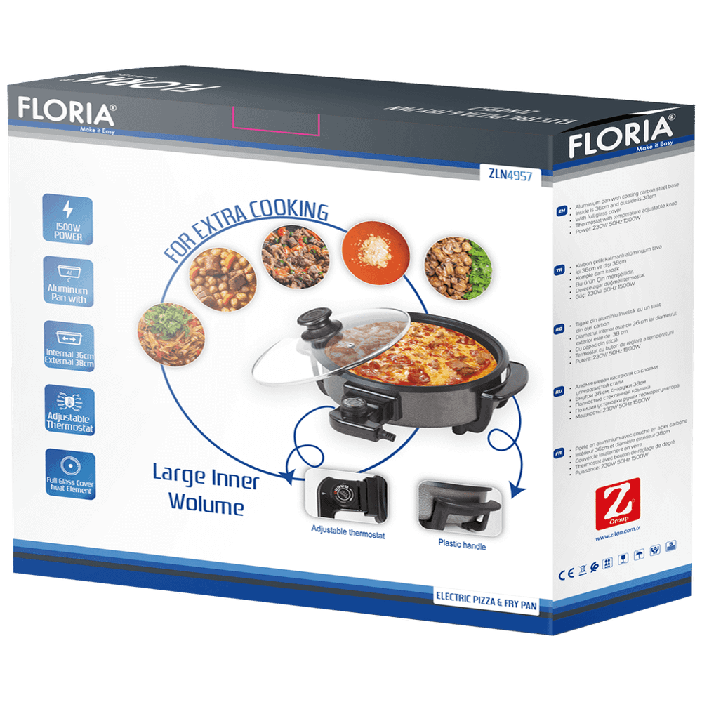 Floria Pizza pekač, promjer 36 cm / 38 cm, 1500 W - ZLN4957 slika 2