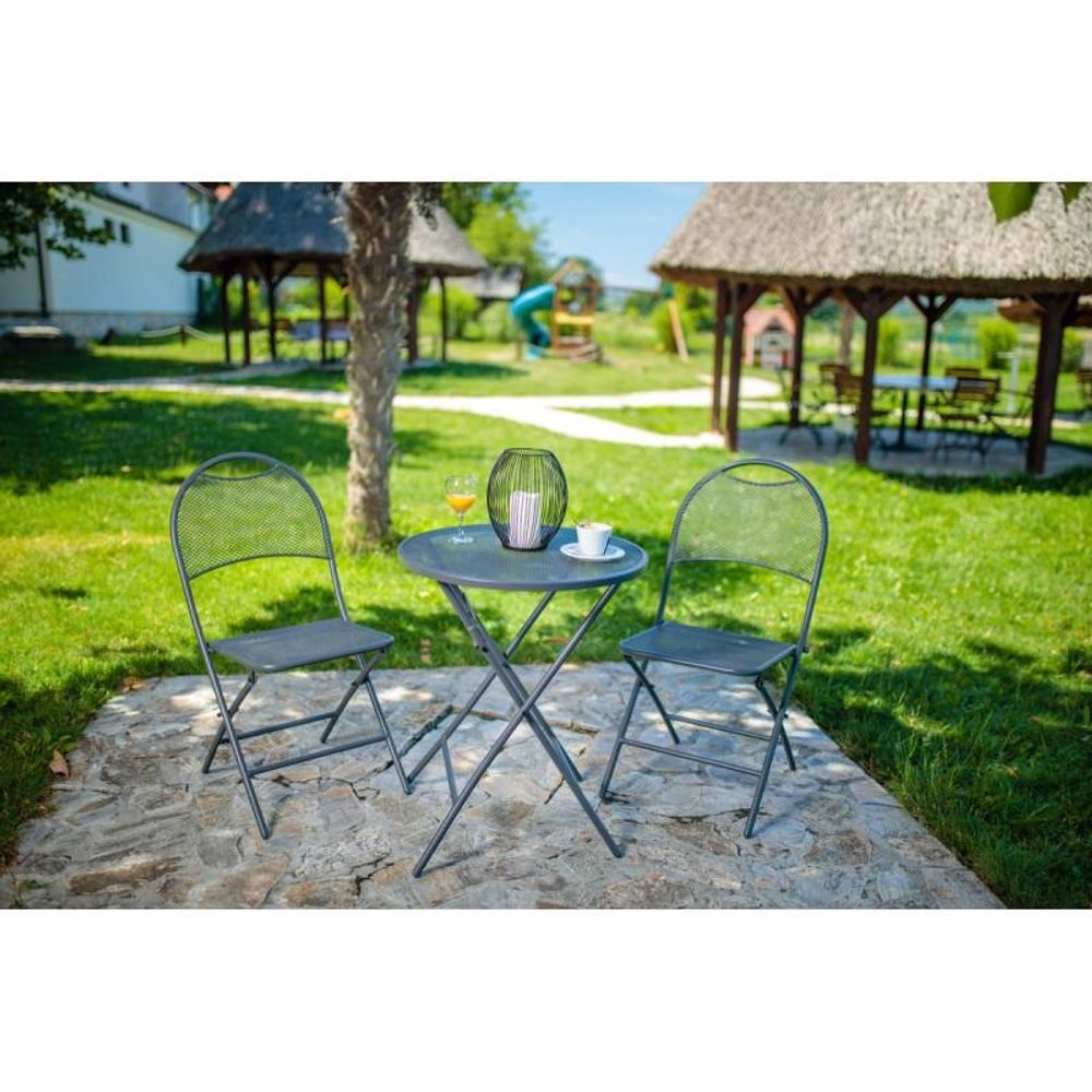 Metalni balkon set – sto + 2 stolice slika 2