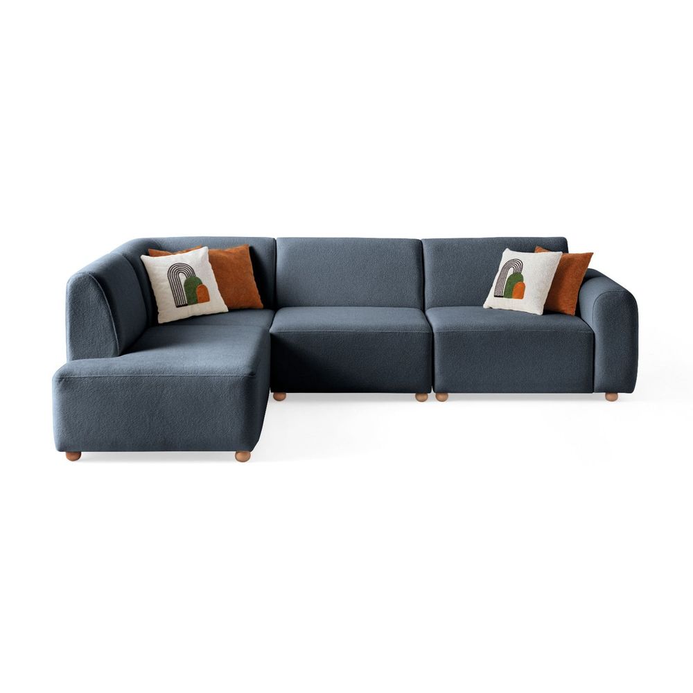 Ugaona Sofa S-Loft Left - Plava boja slika 12