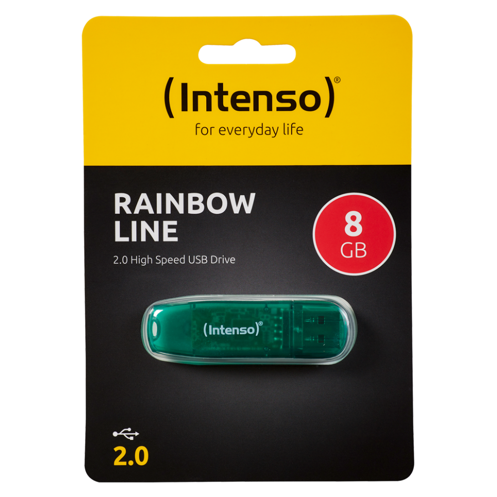 (Intenso) USB Flash drive 8GB Hi-Speed USB 2.0, Rainbow Line, ZELENI - USB2.0-8GB/Rainbow slika 1