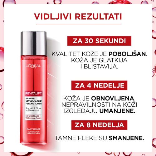 L'Oreal Paris Revitalift piling tonik sa glikolnom kiselinom 180ml slika 2