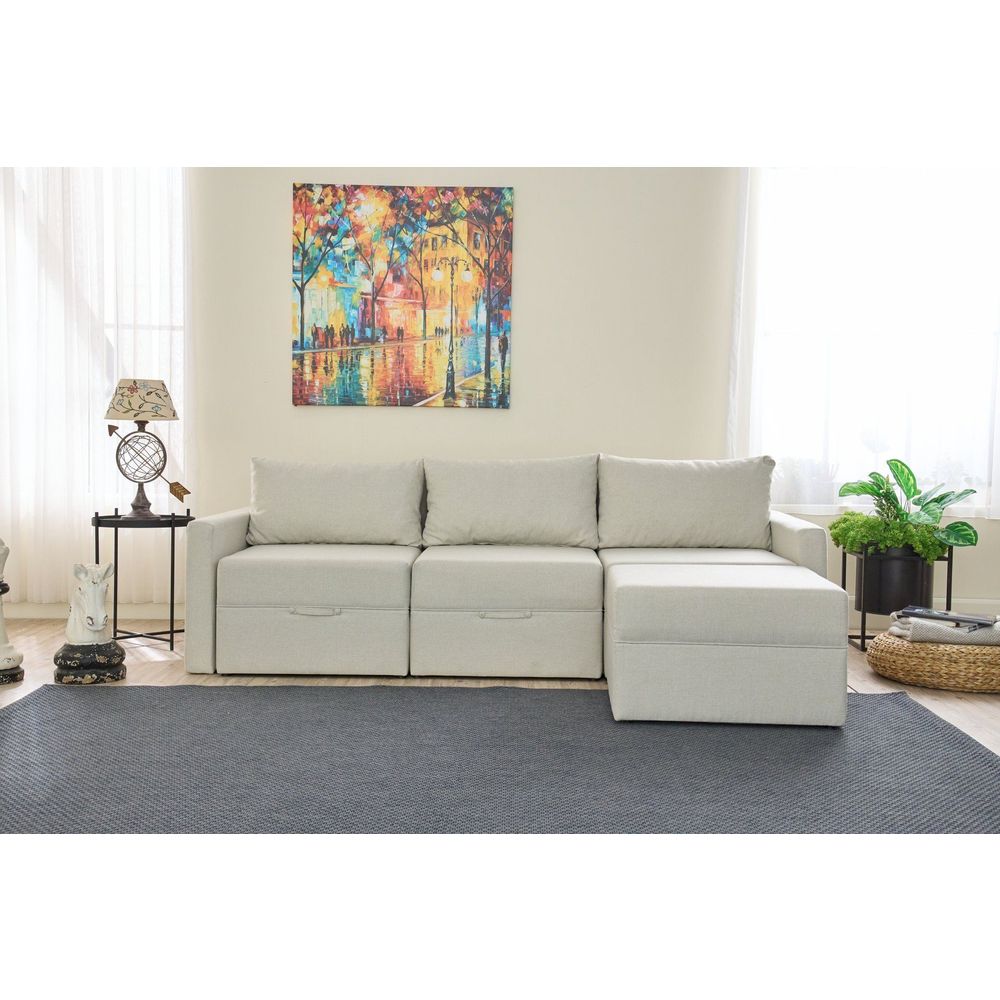 Krevetna sofa u kutu Saros – antracit slika 2