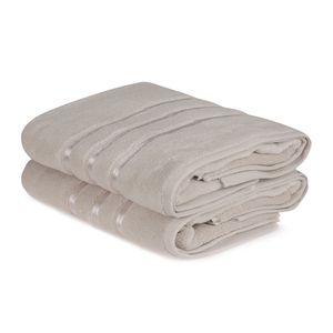 Dolce - Light Brown Light Brown Bath Towel Set (2 Pieces)