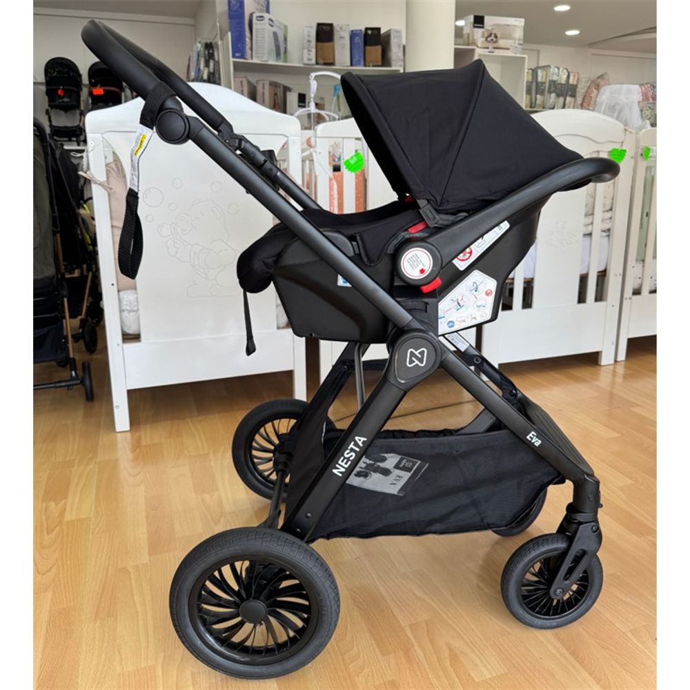 Nesta Kolica za bebe Eva 2U1, Black slika 4