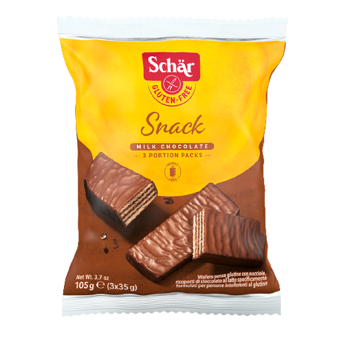 Schar Snack - Hrskavi vafl punjen kremom od lešnika, preliven čokoladom 105g slika 1