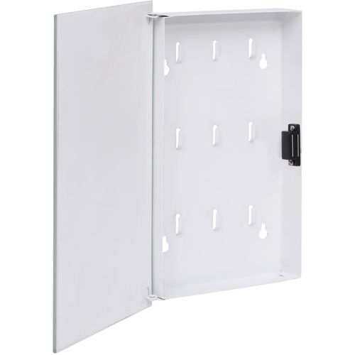 Kutija za ključeve s magnetnom pločom bijela 30 x 20 x 5,5 cm slika 4