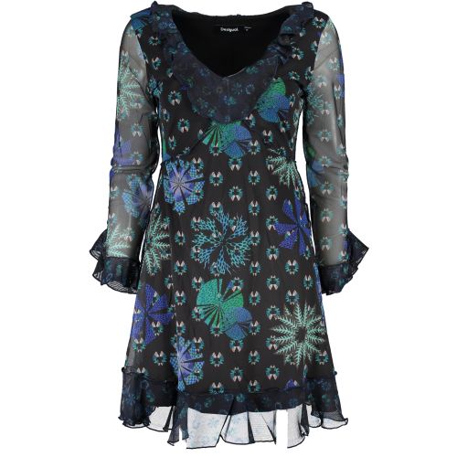 DESIGUAL BLACK WOMEN'S SHORT DRESS slika 1