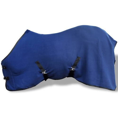 Vuneni Pokrivač za Konje s Pojasom 115 cm plavi slika 14