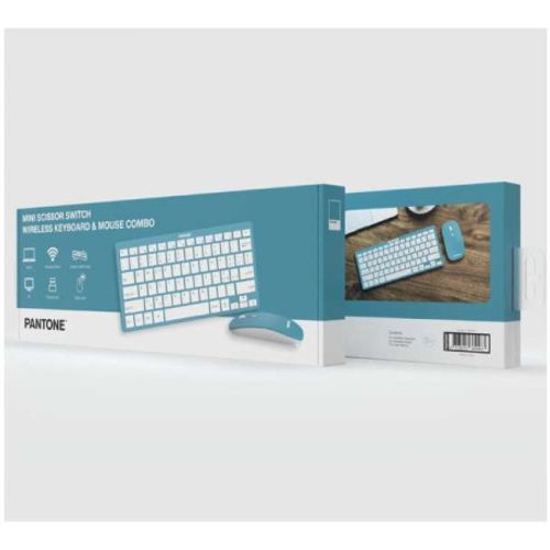 PANTONE IT COLLECTION bežična tastatura sa mišem u SVETLO PLAVOJ boji slika 2