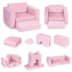 Ecotoys DIY modularna sofa sa 8 jastuka - pink