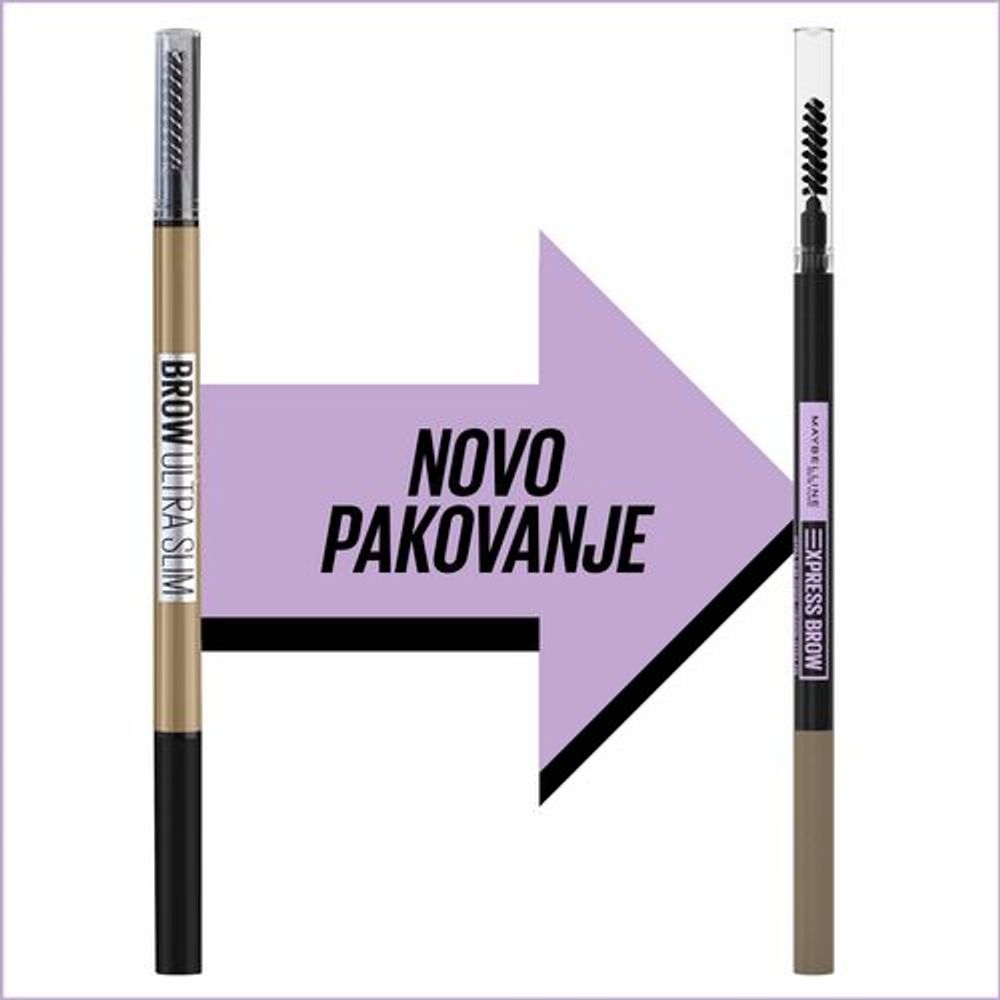 Maybelline New York Express Brow Ultra Slim Olovka za obrve 04 Medium Brown slika 6
