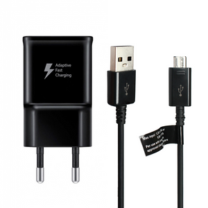 Kucni punjac Fast Charger 2A sa micro USB kablom crni