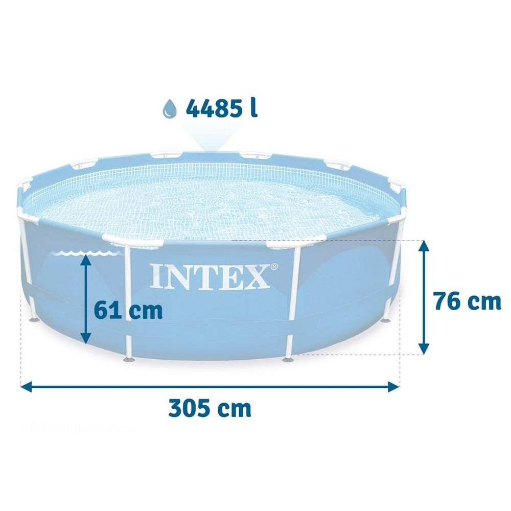 Okvirni vrtni bazen 305 x 76 cm 15u1 plavi Intex slika 4